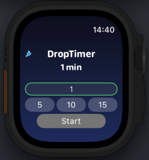 Apple Watch DropTimer Screenshot 1